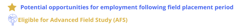 Potential opportunities for employment + eligible for AFS