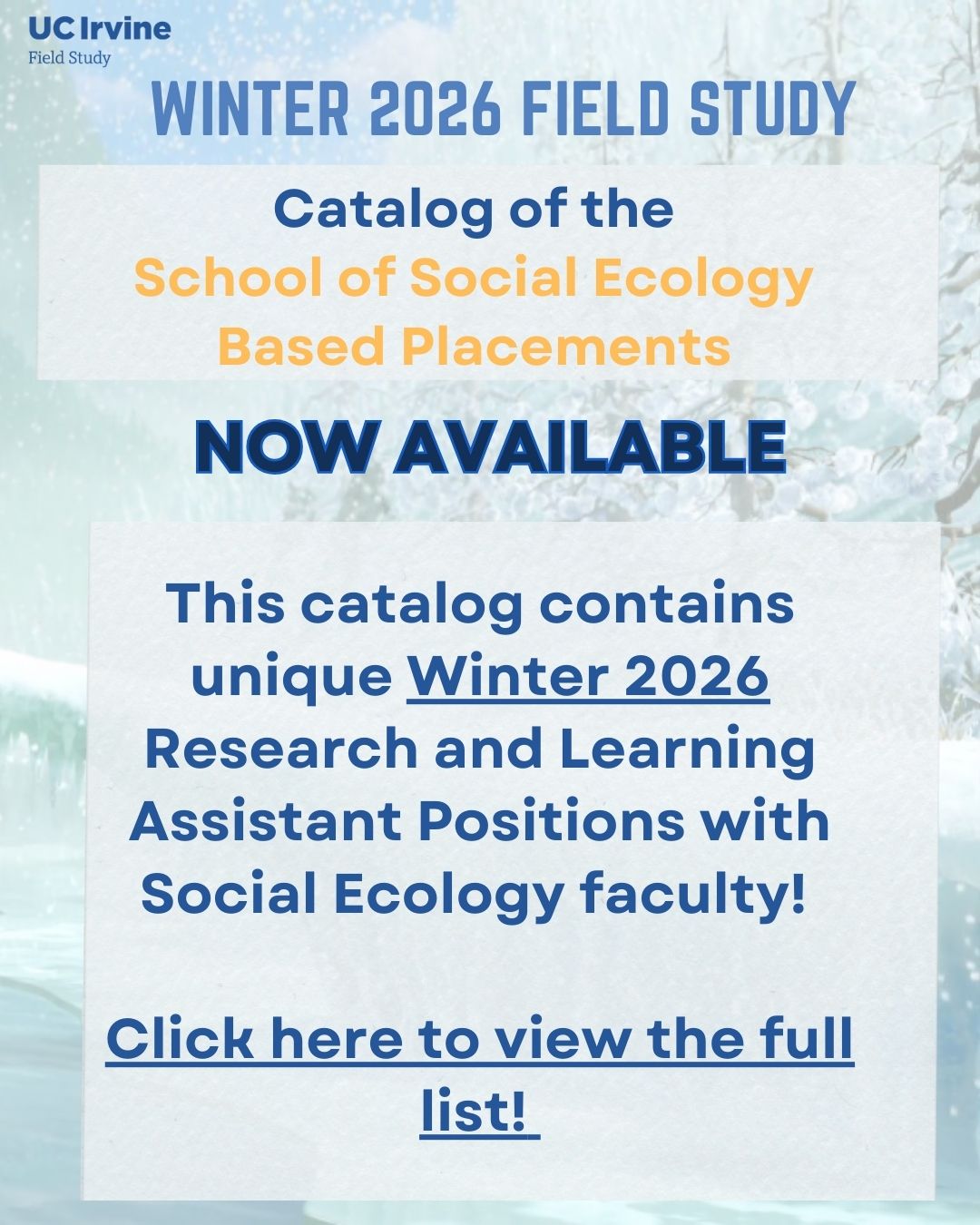 Field Study Catalog Field Study