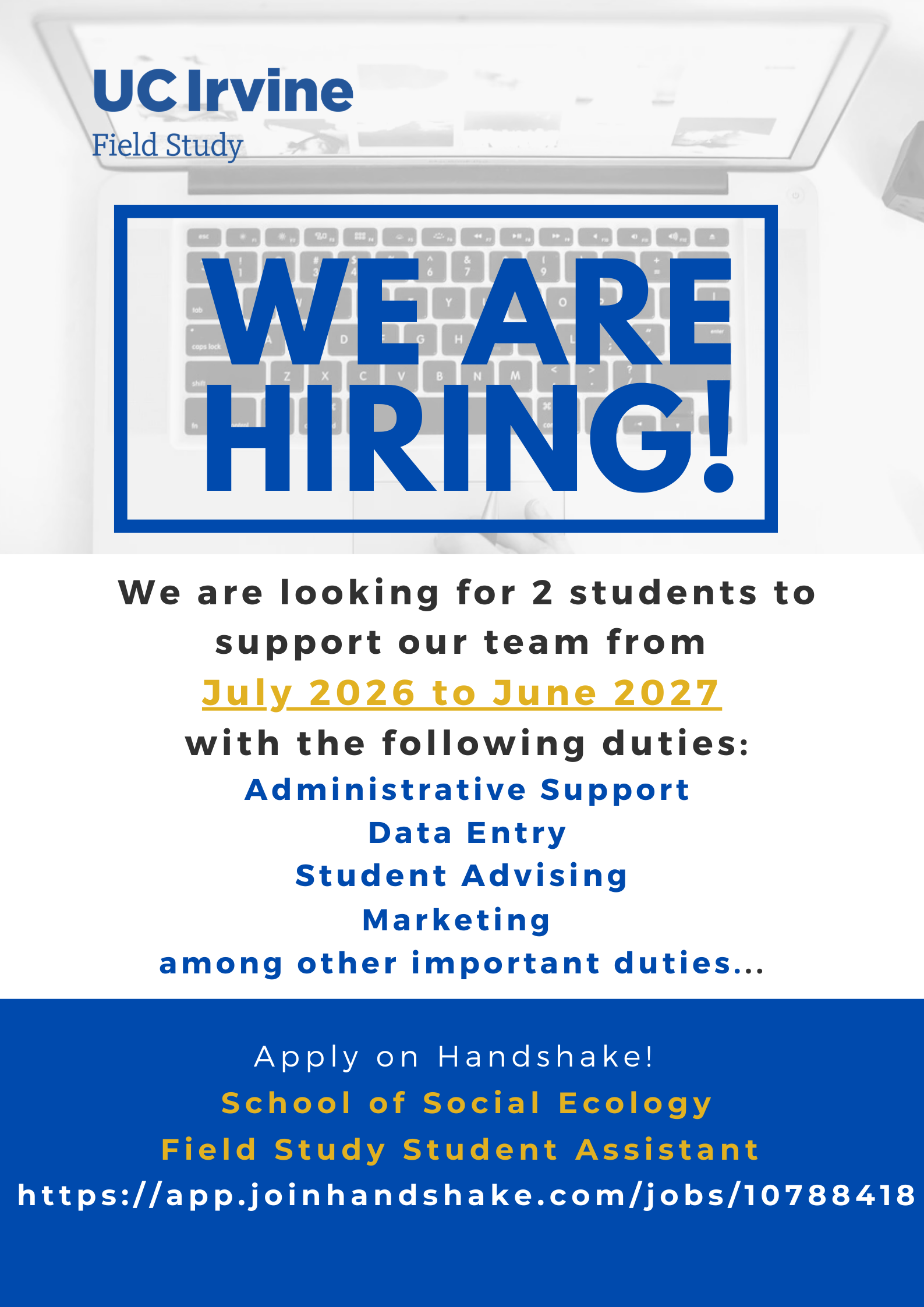 field study team hiring graphic 
