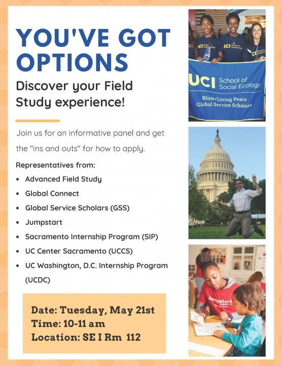 You Got Options: Discover your Field Study Experience! 