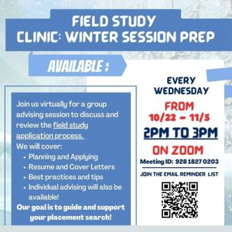 Winter '26 Field Study Clinic Series Promo